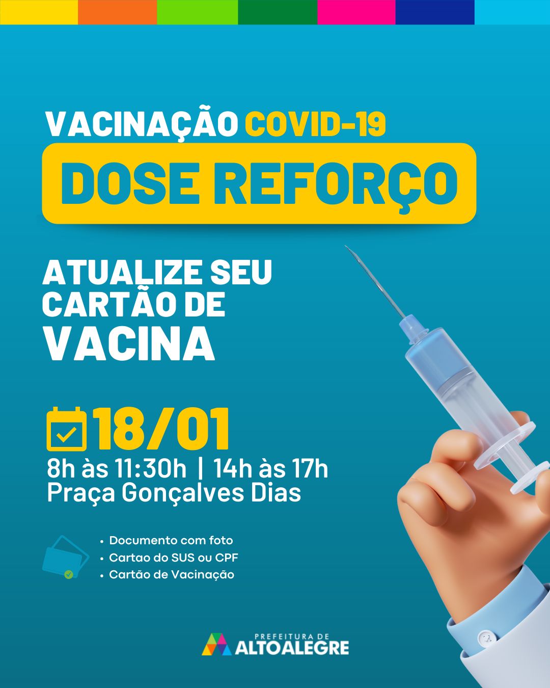 Ação de Vacinação - Dose de Reforço contra Covid-19